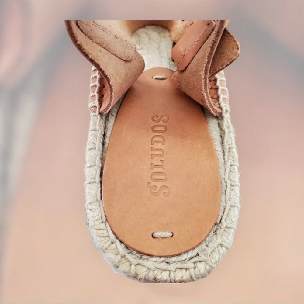 Soludos Minorca High Platform Leather Sandals Wedges NEW!